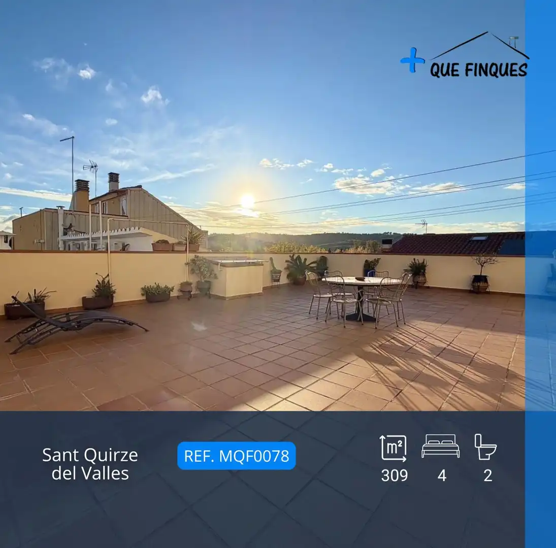 Terrasse von Einfamilien-Reihenhaus zum Verkauf in Sant Quirze del Vallès mit Klimaanlage, Heizung und Terrasse