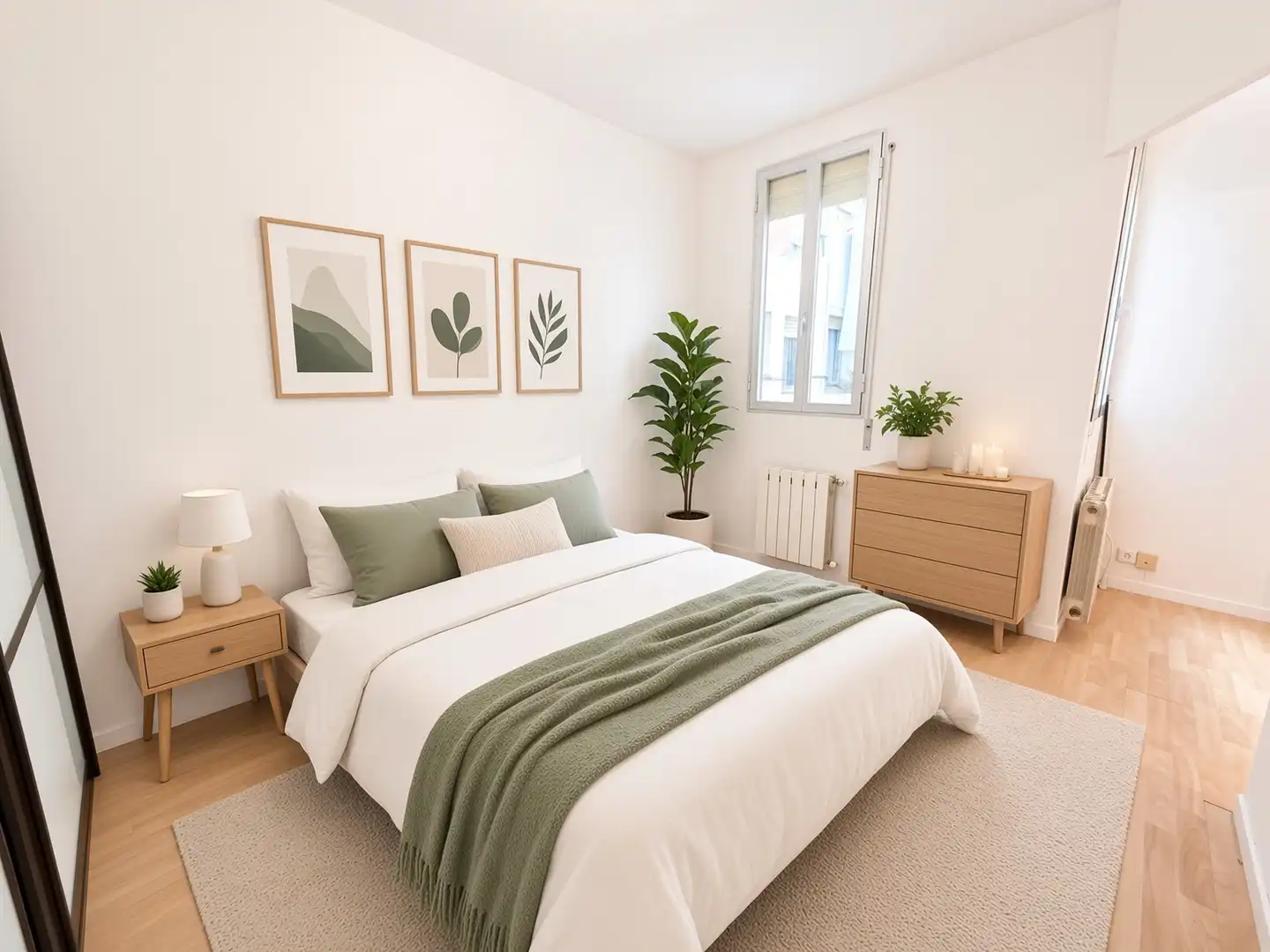 Bedroom of Flat for sale in Madrid  with Air Conditioner, Heating and Washing machine