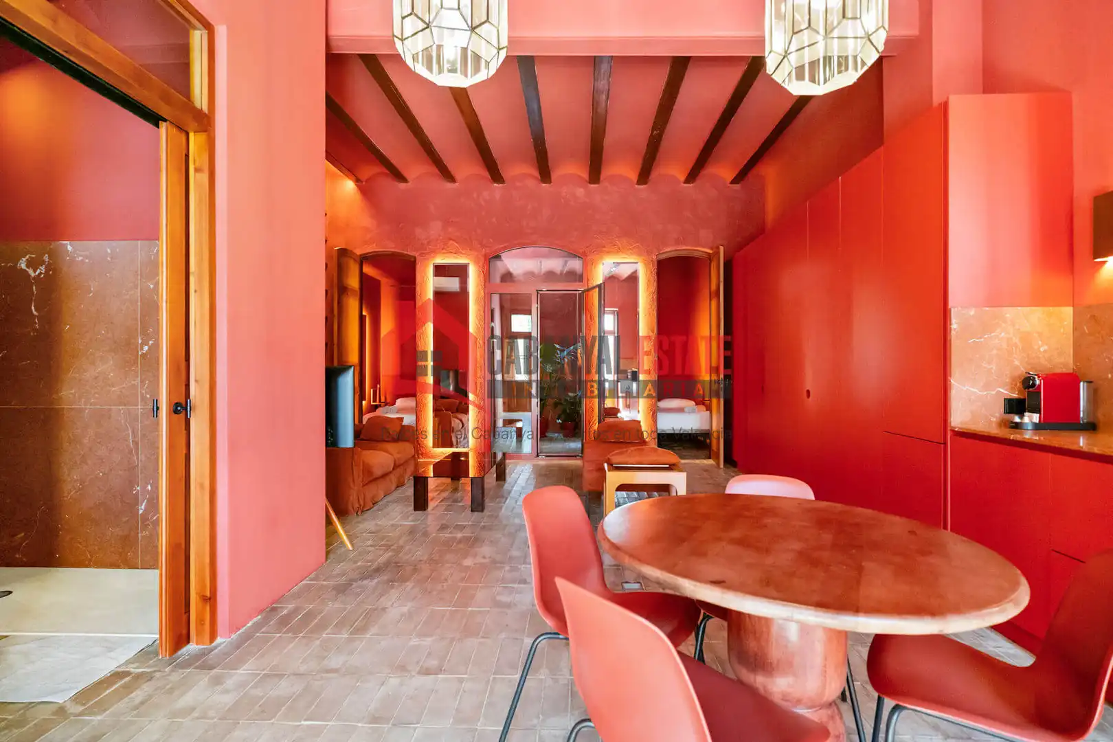 Comedor de Apartamento en venta en  Valencia Capital con Aire acondicionado, Terraza y Amueblado