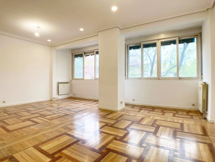 Sala d'estar de Pis de lloguer en  Madrid Capital amb Calefacció, Parquet i Forn