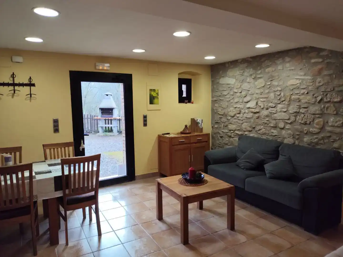 Sala d'estar de Finca rústica en venda en Sant Miquel de Campmajor amb Piscina