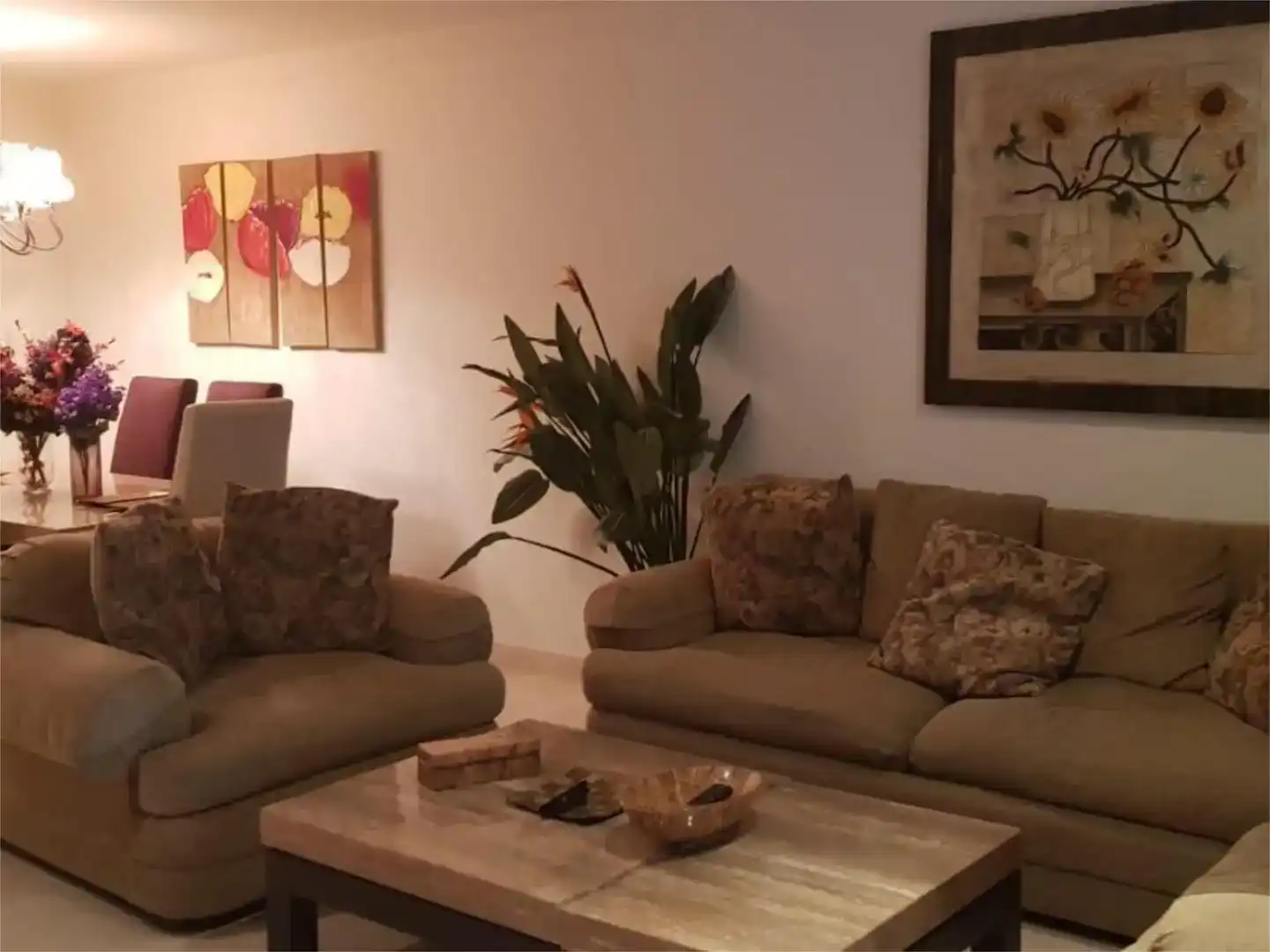 Living room of Flat for rent in Marbella  with Air Conditioner, Swimming Pool and Balcony