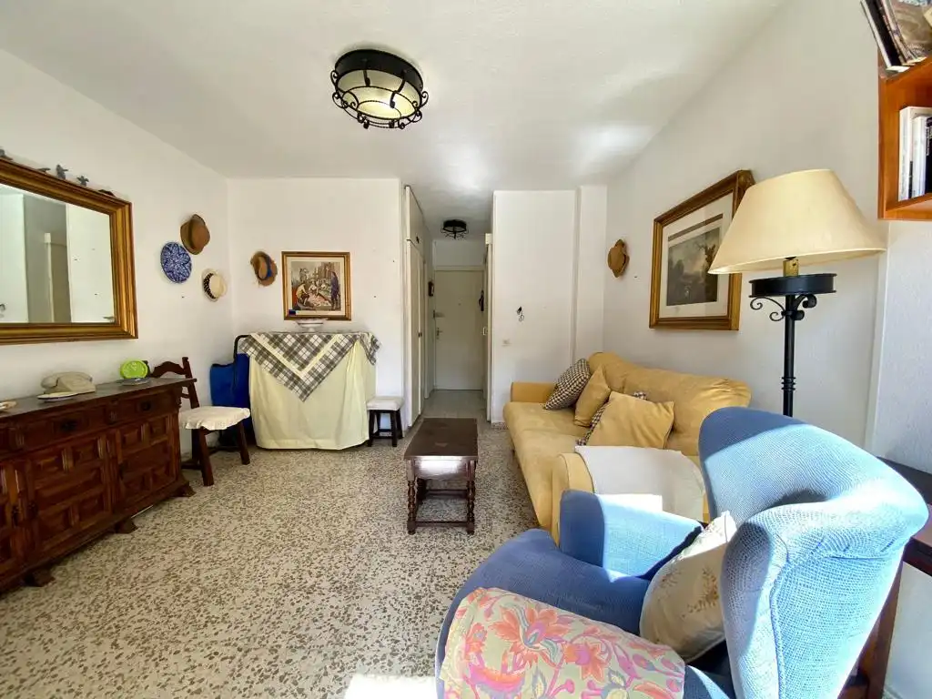 Sala de estar de Estudio en venta en Benalmádena con Terraza y Amueblado