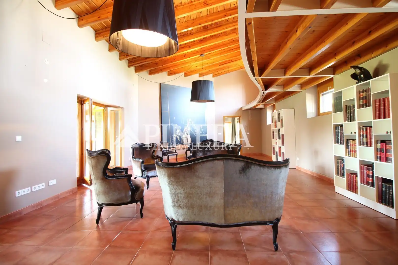 Sala d'estar de Casa o xalet en venda en El Puig de Santa Maria amb Aire condicionat, Jardí privat i Terrassa