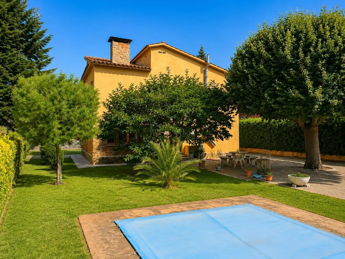 Jardí de Casa o xalet en venda en Sant Pere de Vilamajor amb Aire condicionat, Calefacció i Piscina
