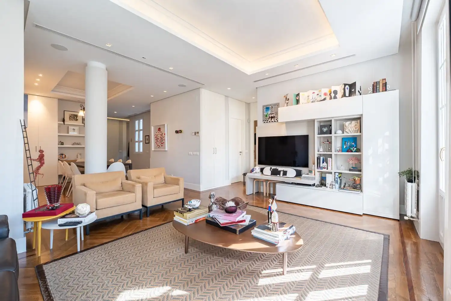 Sala de estar de Piso en venta en  Madrid Capital con Aire acondicionado, Calefacción y Amueblado