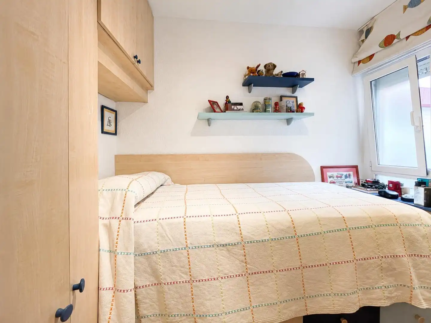 Schlafzimmer von Wohnung zum Verkauf in Esplugues de Llobregat mit Klimaanlage, Parkett und Terrasse