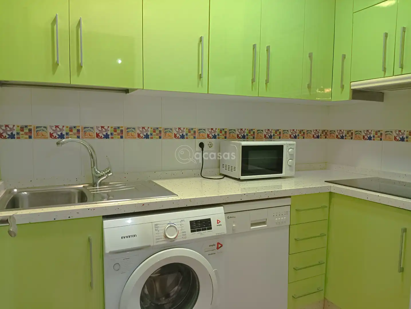 Cocina de Apartamento en venta en Benalmádena con Aire acondicionado, Amueblado y Lavadora