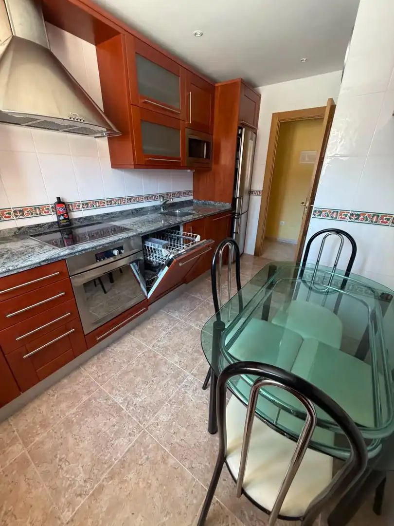 Kitchen of Flat for sale in Fuensaldaña  with Heating, Terrace and Furnished
