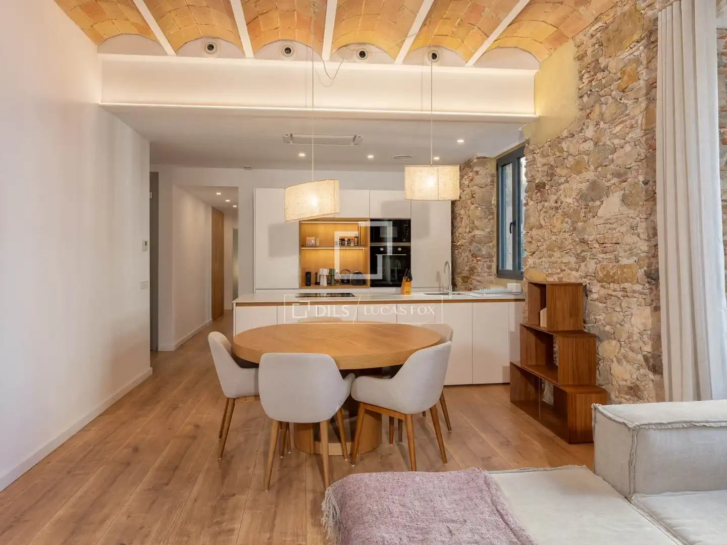 Kitchen of Flat for sale in Girona  with Air Conditioner, Parquet flooring and Furnished