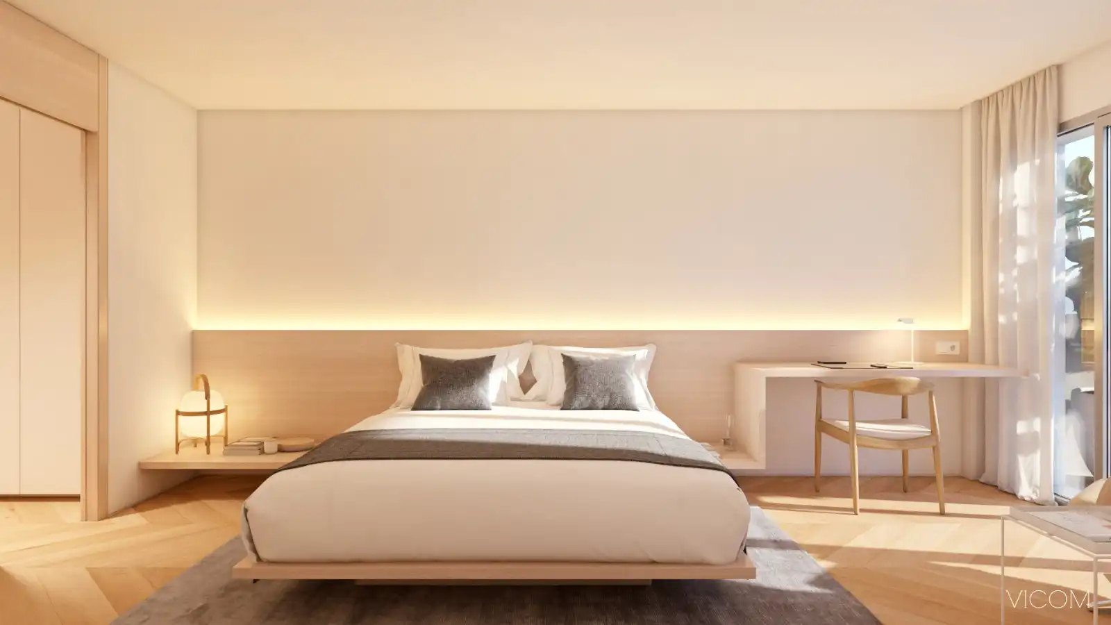Bedroom of Flat for sale in A Coruña Capital   with Air Conditioner, Heating and Parquet flooring