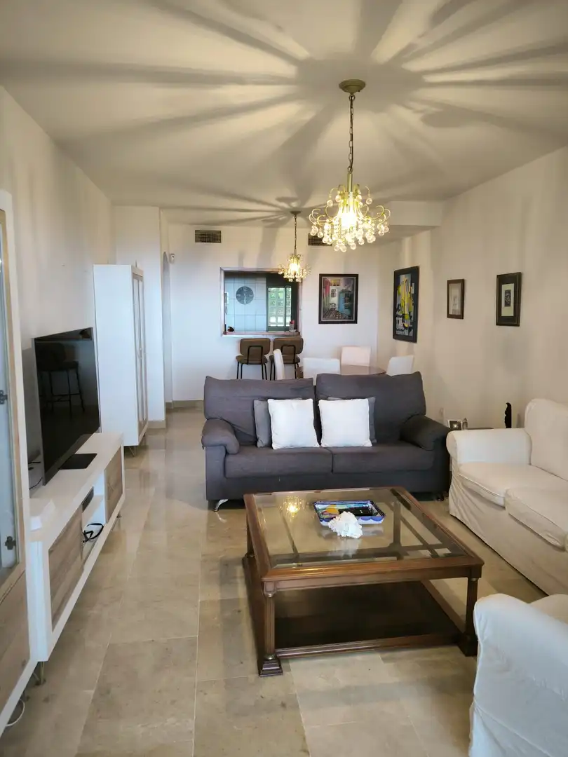 Sala de estar de Apartamento en venta en Manilva con Aire acondicionado, Terraza y Trastero