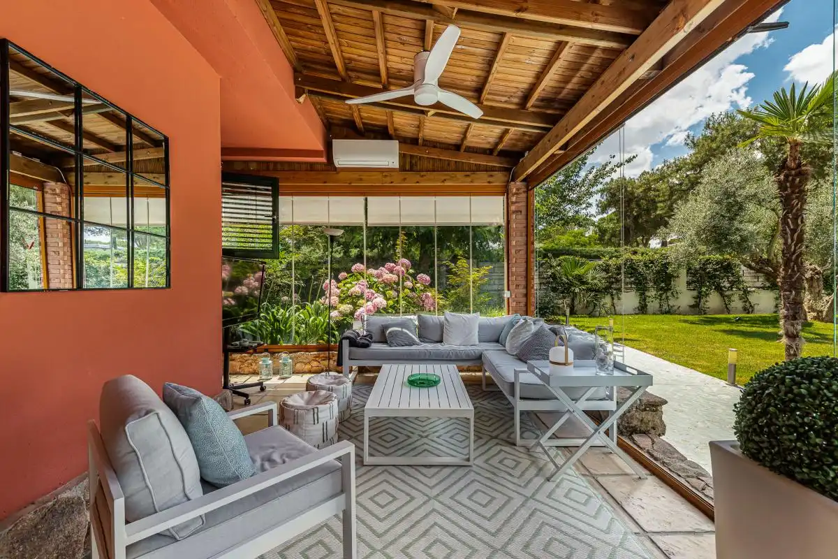 Terrace of Detached homes for sale in Boadilla del Monte  with Air Conditioner, Heating and Private garden