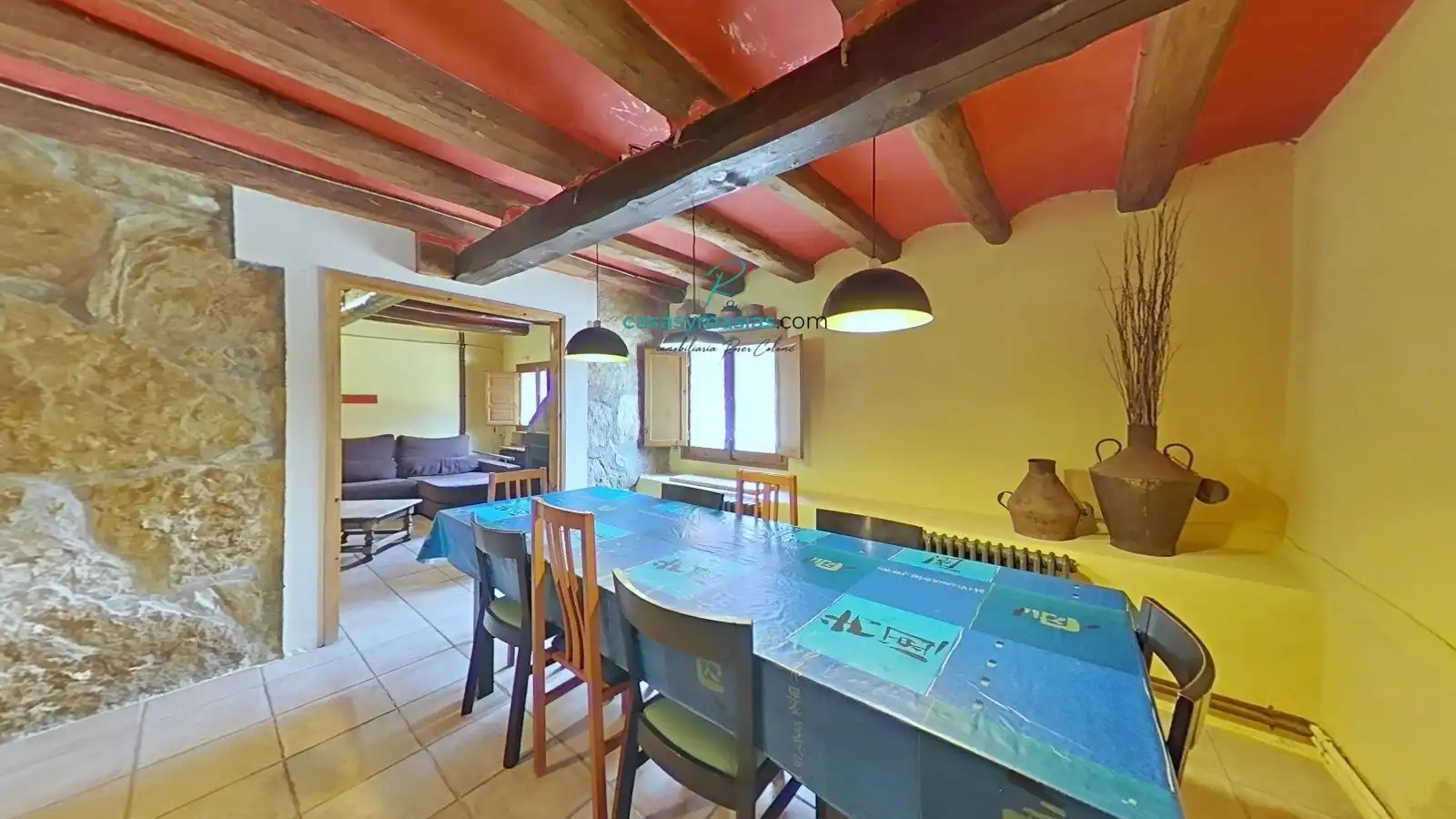 Menjador de Finca rústica en venda en Sant Martí Sarroca amb Calefacció, Jardí privat i Parquet