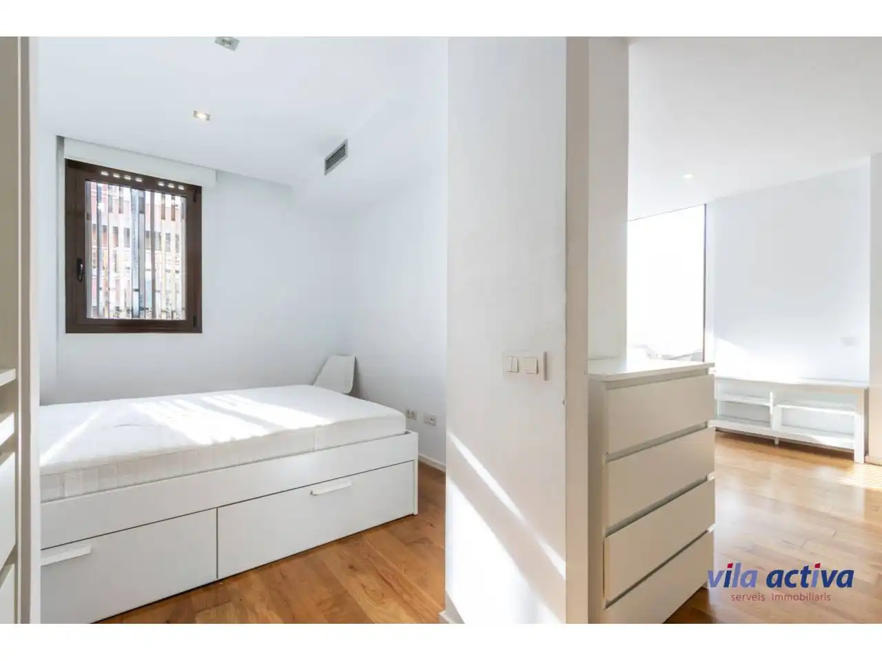 Bedroom of Flat for sale in Sabadell  with Air Conditioner, Heating and Parquet flooring