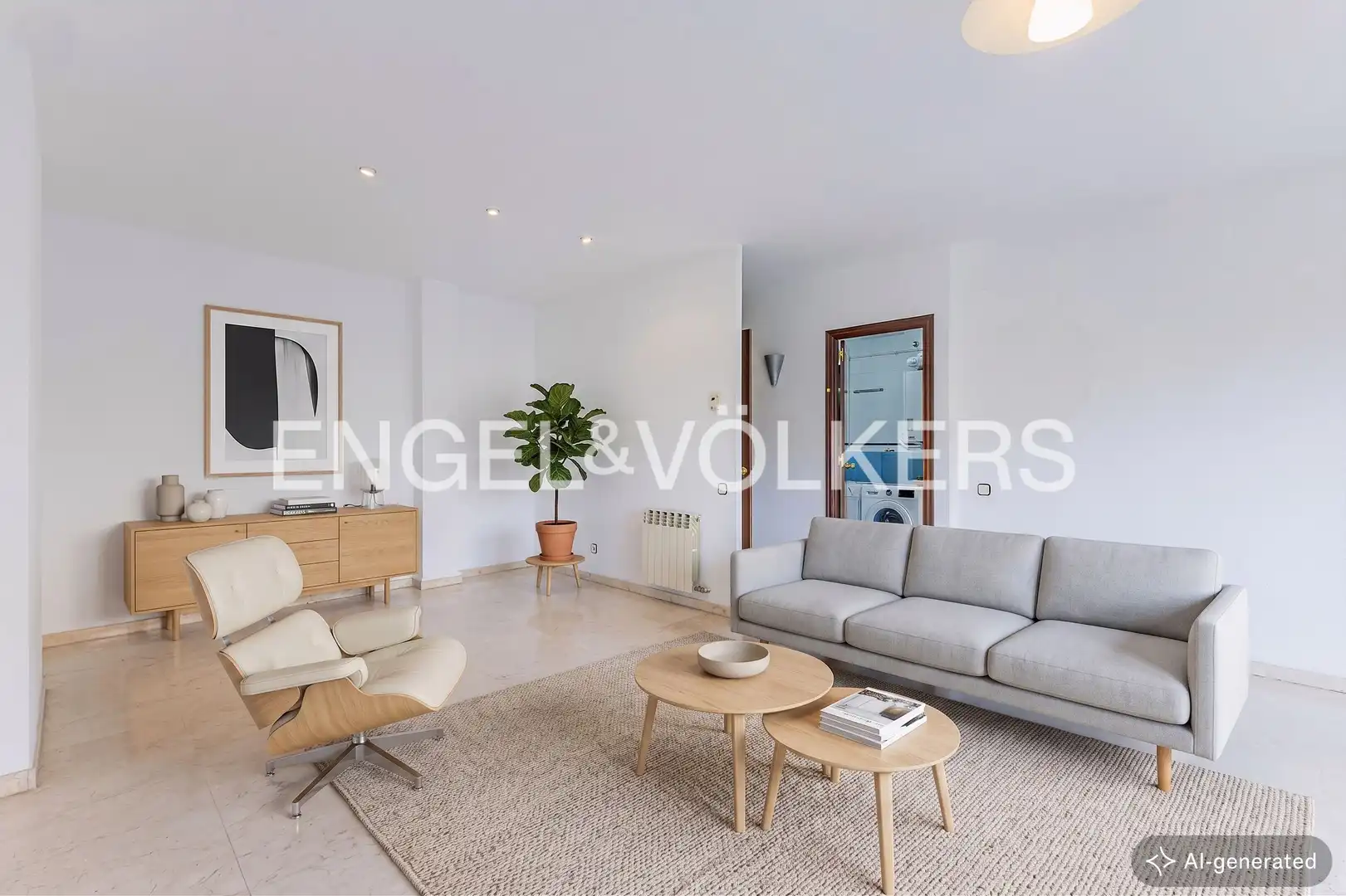 Wohnzimmer von Wohnung zum Verkauf in Barcelona mit Klimaanlage, Heizung und Terrasse