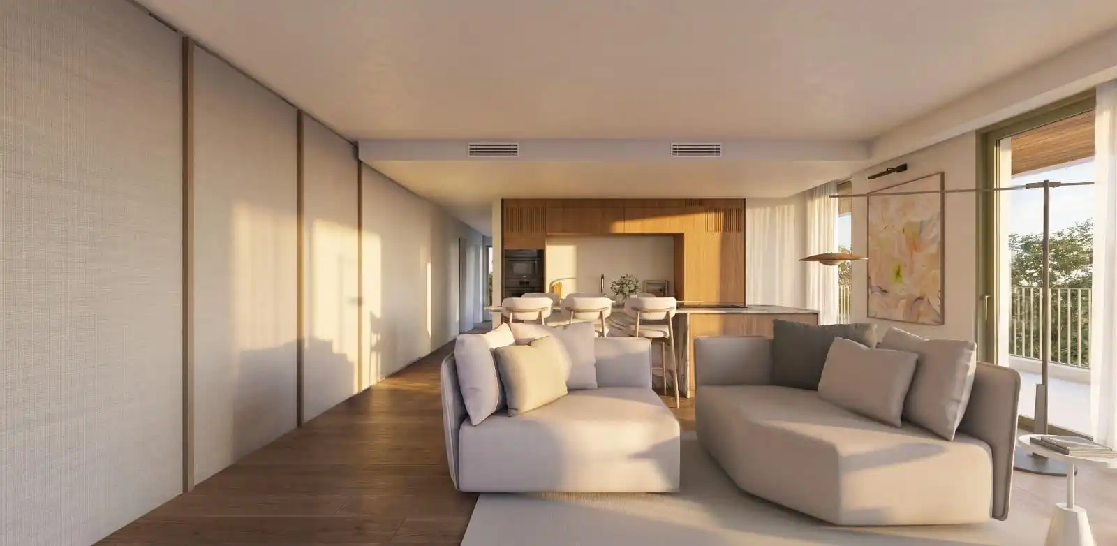 Sala d'estar de Apartament en venda en Fuengirola amb Aire condicionat, Jardí privat i Terrassa
