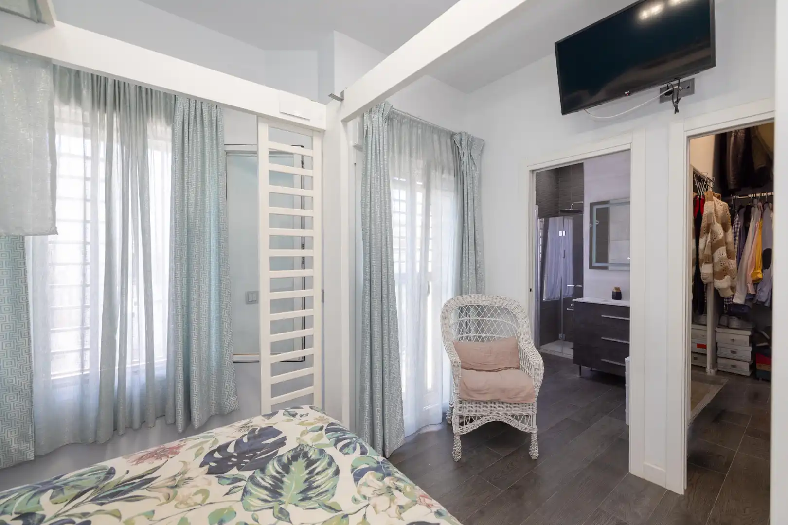 Schlafzimmer von Einfamilien-Reihenhaus zum Verkauf in Málaga mit Klimaanlage, Heizung und Terrasse