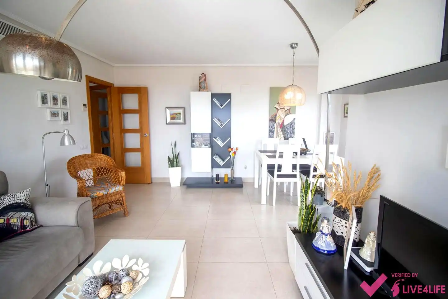 Wohnzimmer von Wohnung zur Miete in Alboraya mit Klimaanlage, Terrasse und Möbliert