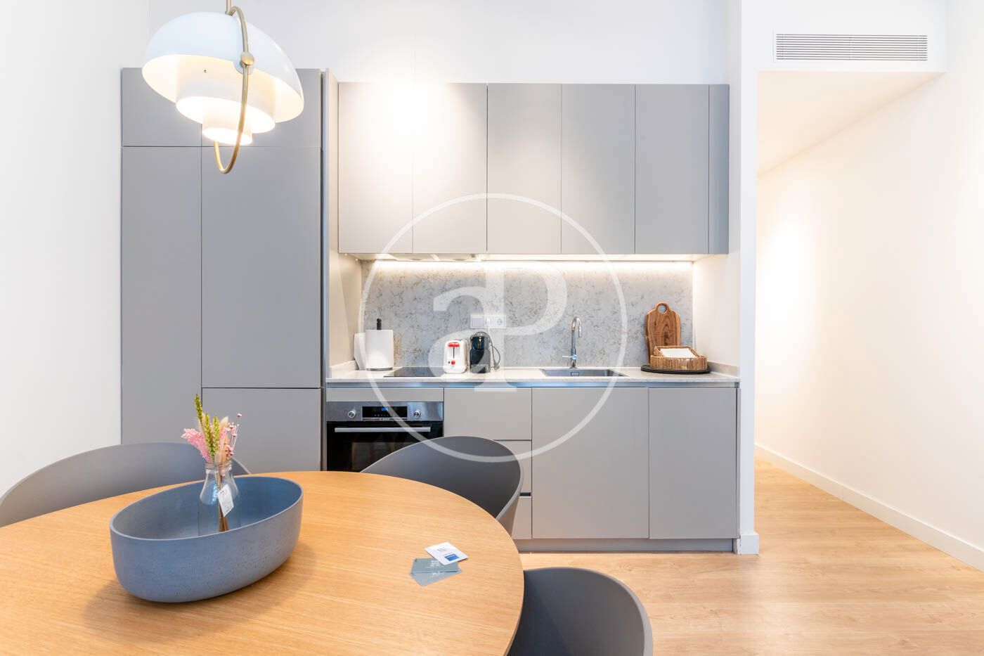 Kitchen of Flat to rent in  Barcelona Capital  with Air Conditioner, Heating and Terrace