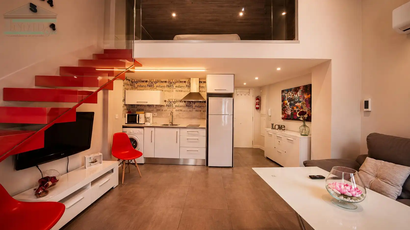 Kitchen of Duplexes for rent in Granada  with Air Conditioner, Furnished and Washing machine