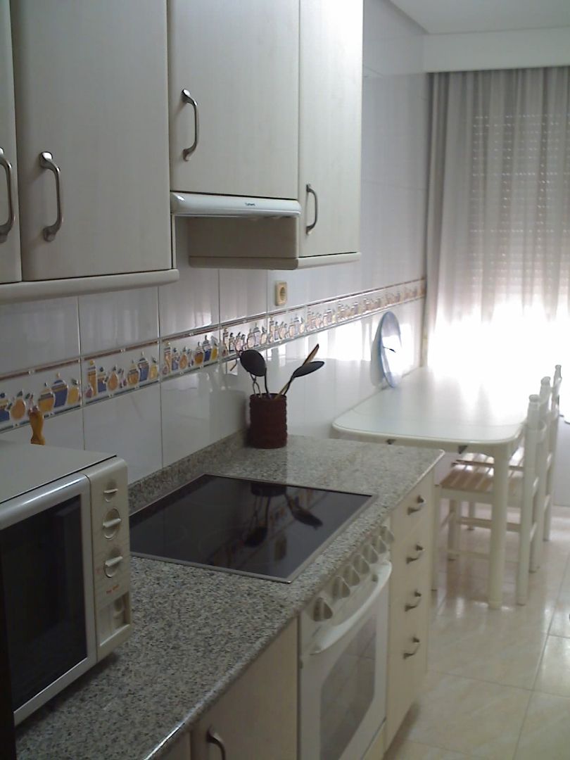 Cuina de Apartament de lloguer en Ourense Capital  amb Calefacció, Parquet i Moblat