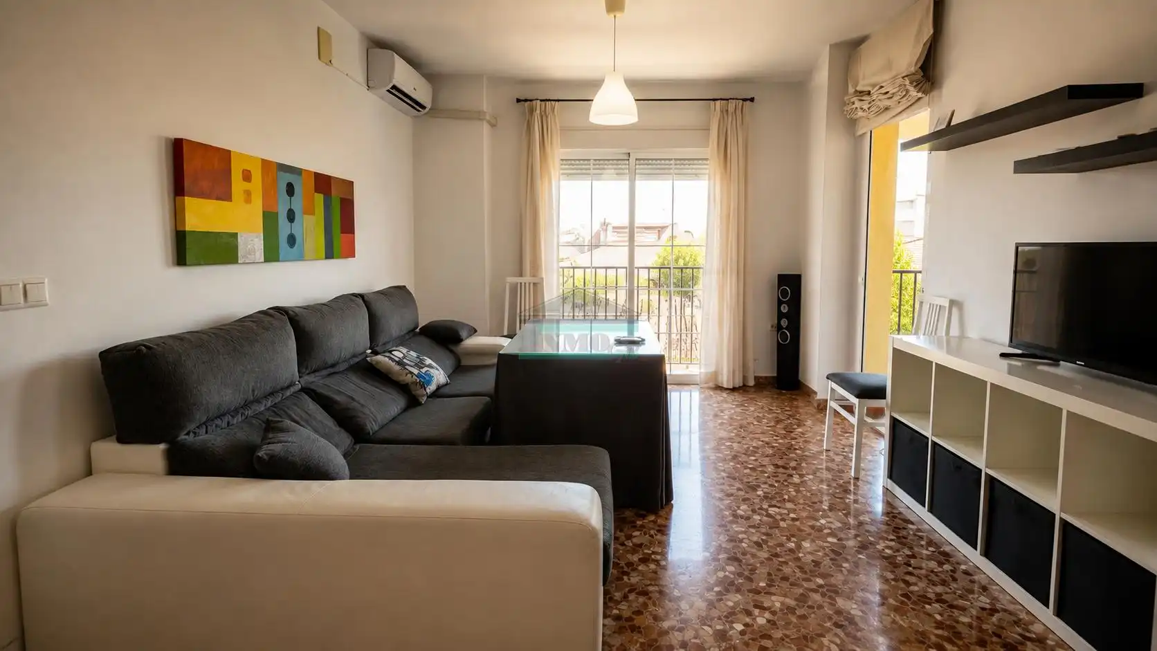 Sala d'estar de Pis en venda en Atarfe amb Aire condicionat, Terrassa i Moblat