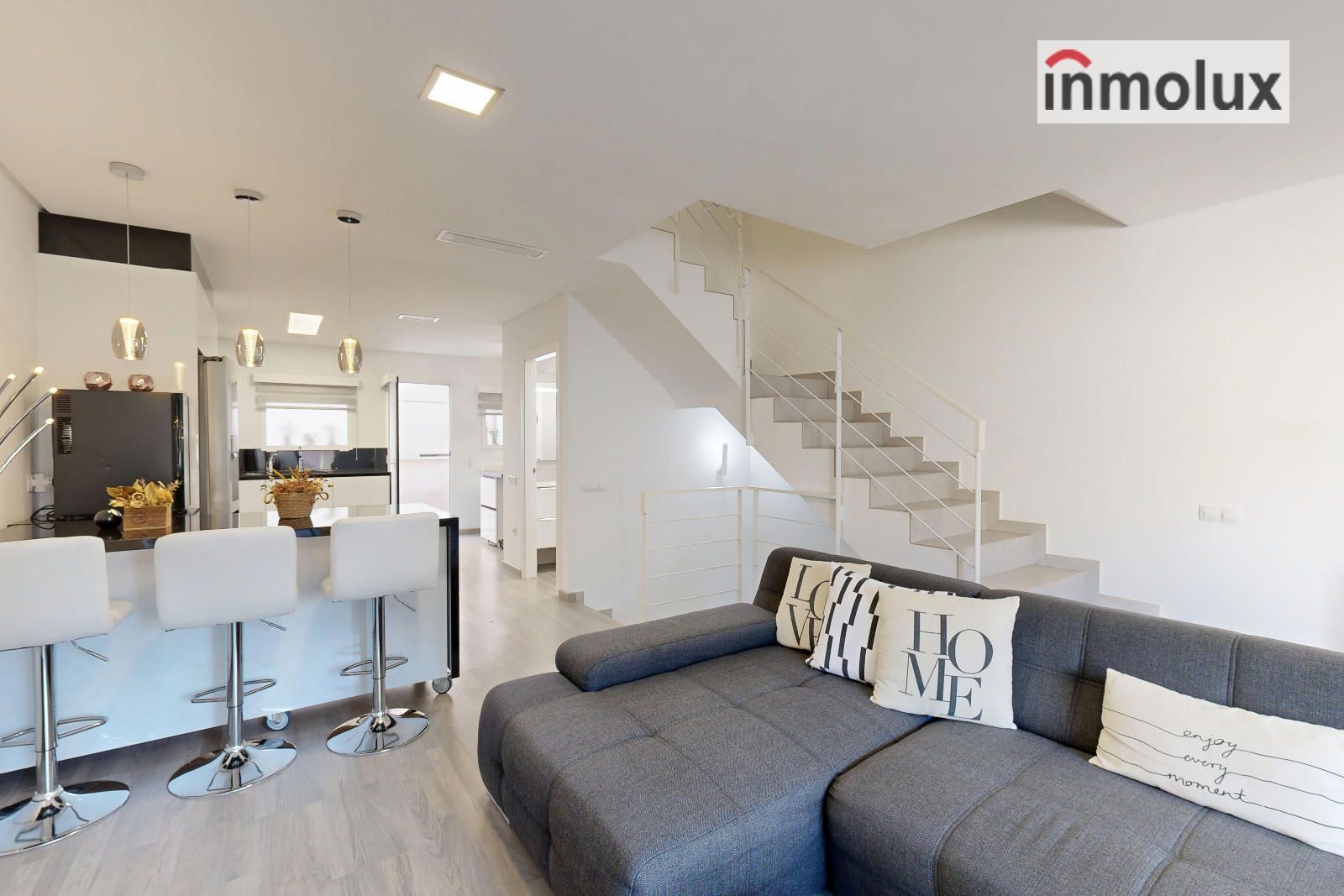 Sala d'estar de Casa adosada en venda en Aspe amb Calefacció, Terrassa i Traster