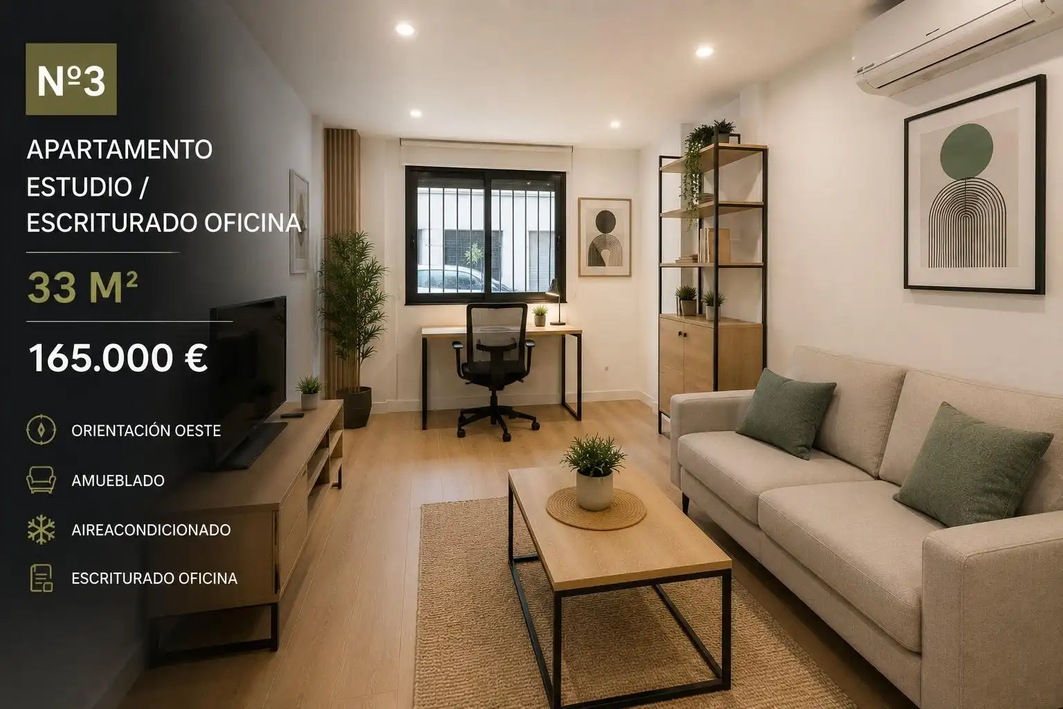 Wohnzimmer von Büro zum Verkauf in Málaga mit Klimaanlage und Möbliert