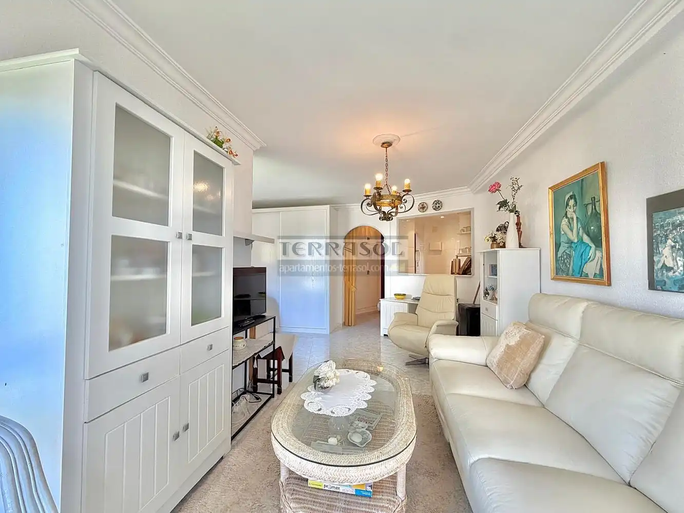 Sala de estar de Estudio en venta en Algarrobo con Jardín privado y Piscina