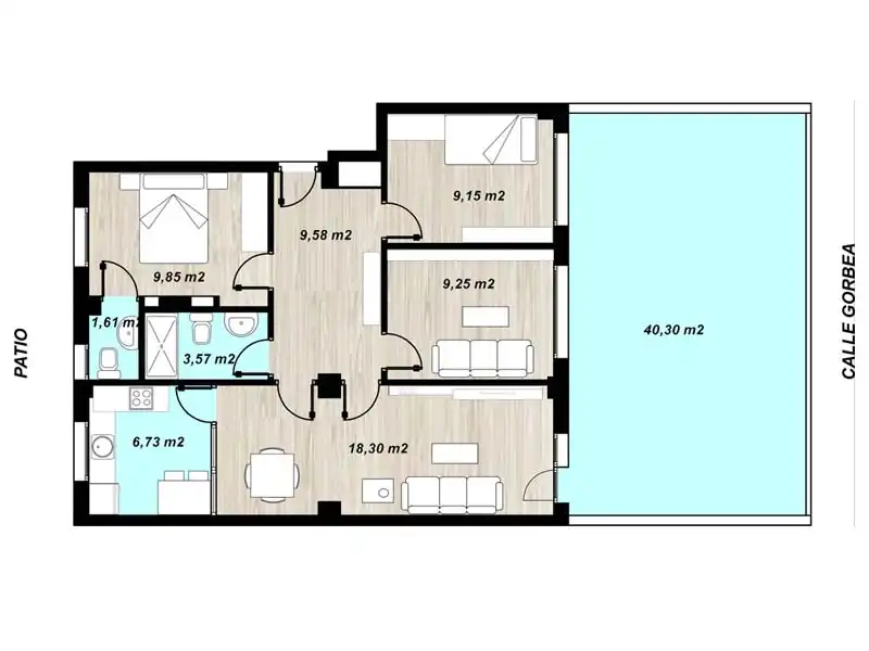 Piso en venta en Vitoria - Gasteiz con Calefacción, Terraza y Trastero