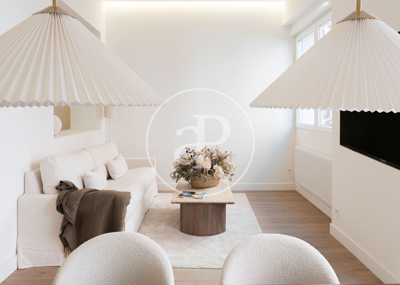 Sala de estar de Piso en venta en  Madrid Capital con Aire acondicionado, Calefacción y Amueblado