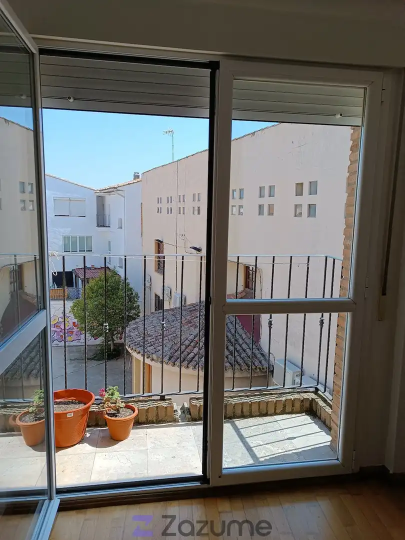 Terraza de Piso de alquiler en Cascante con Aire acondicionado, Parquet y Amueblado