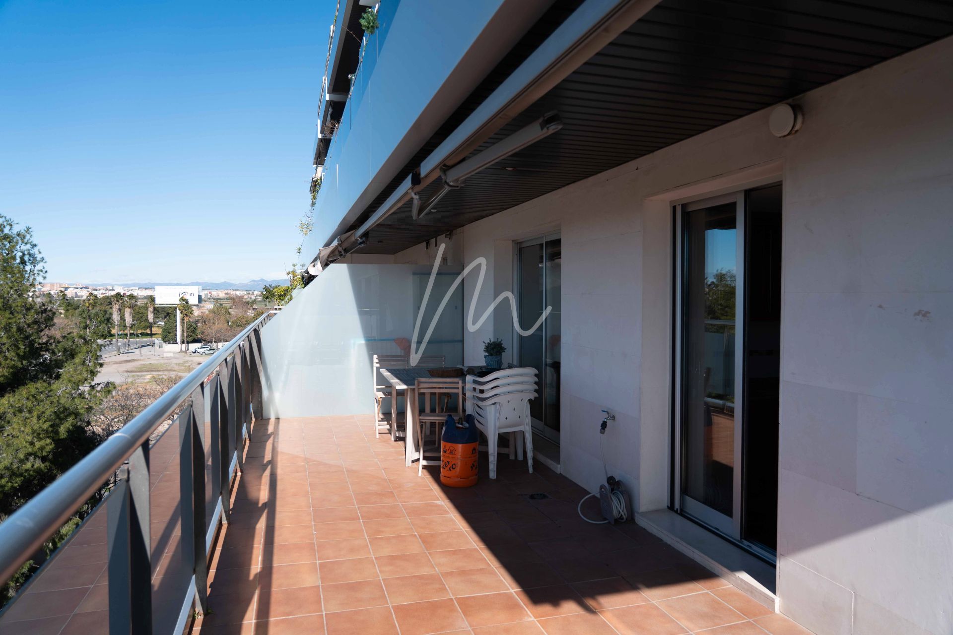 Terrace of Flat to rent in  Valencia Capital  with Air Conditioner, Private garden and Terrace