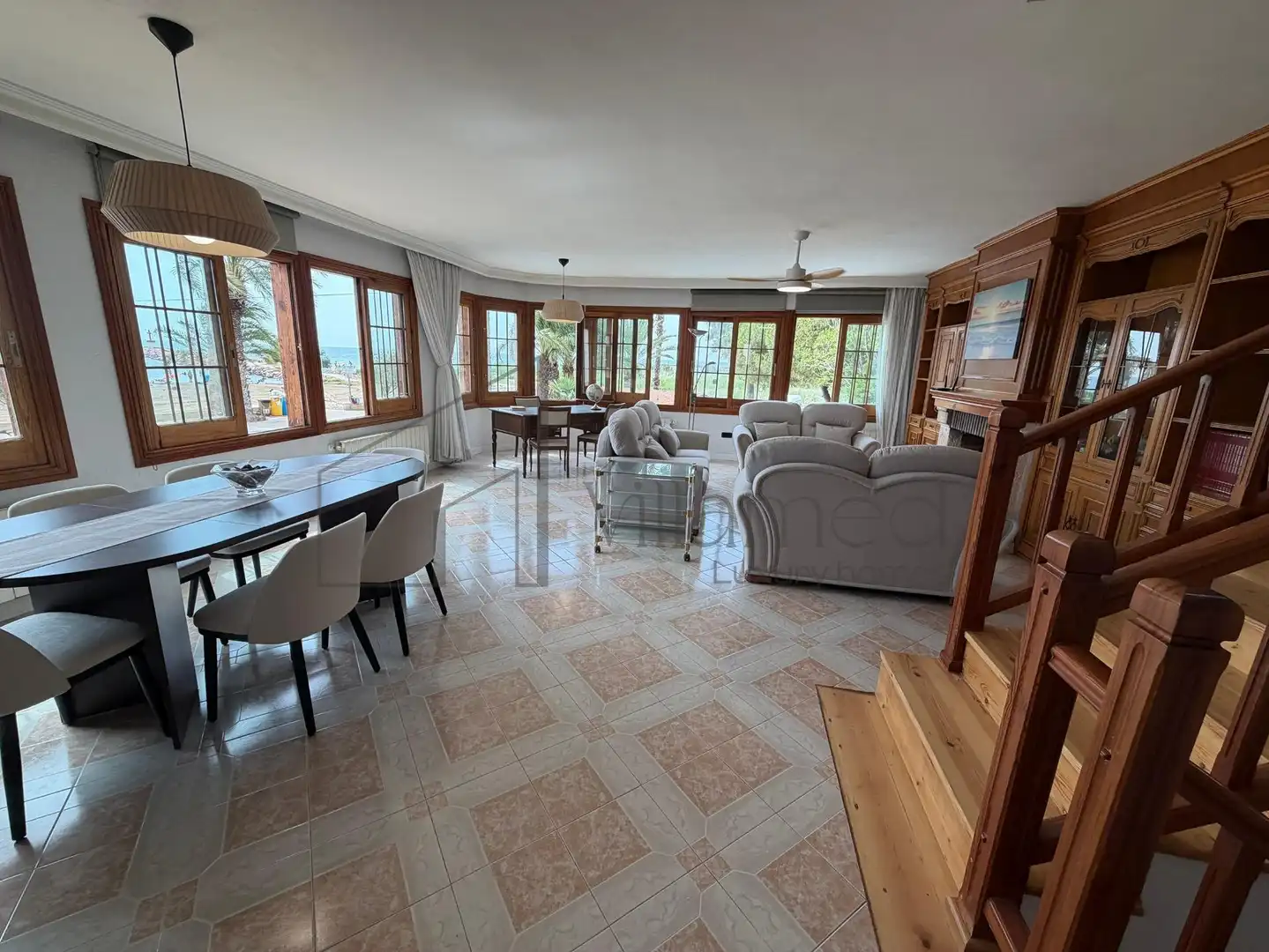 Sala de estar de Casa o chalet de alquiler en La Pobla de Farnals con Aire acondicionado, Calefacción y Terraza