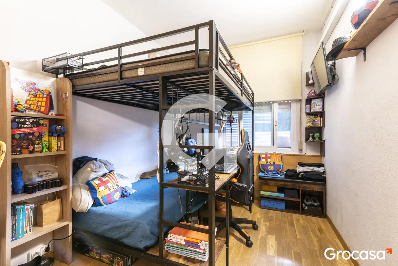 Schlafzimmer von Wohnung zum Verkauf in Cornellà de Llobregat mit Klimaanlage, Heizung und Terrasse