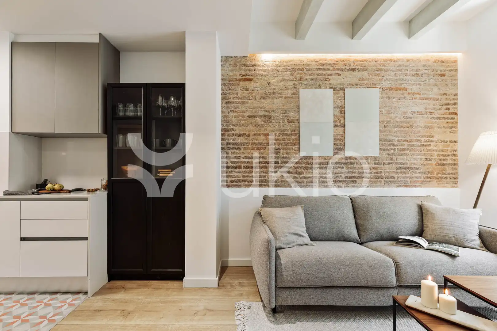 Sala d'estar de Apartament de lloguer en Barcelona amb Aire condicionat, Calefacció i Moblat