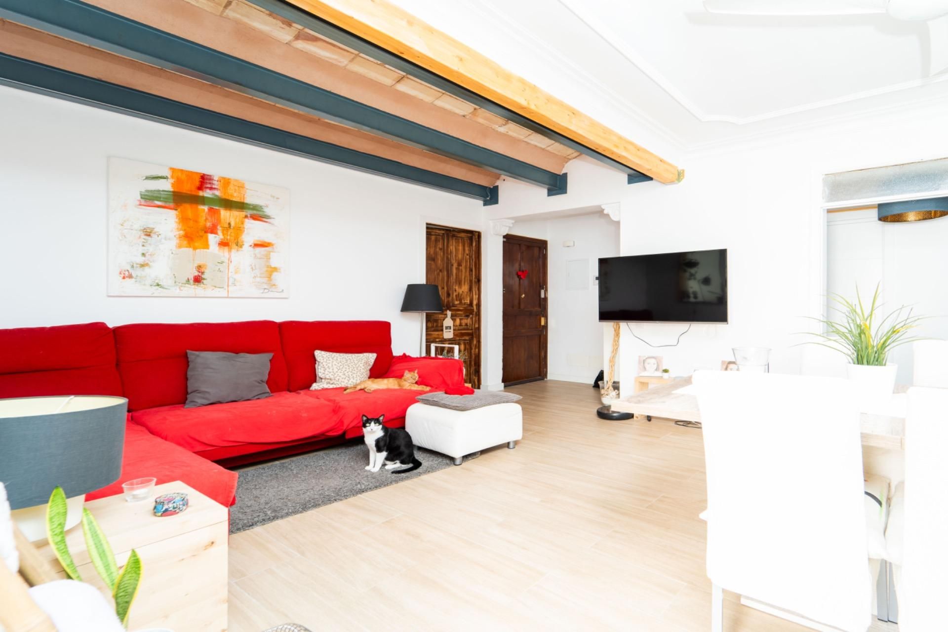 Living room of Flat for sale in  Palma de Mallorca  with Air Conditioner, Terrace and Storage room
