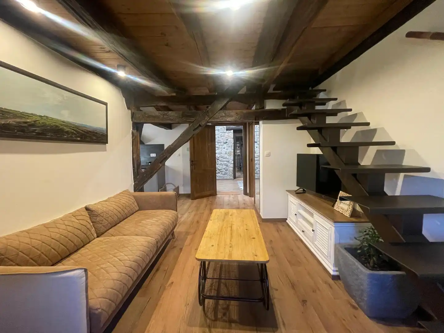 Sala de estar de Finca rústica en venta en Lekeitio con Aire acondicionado, Jardín privado y Parquet
