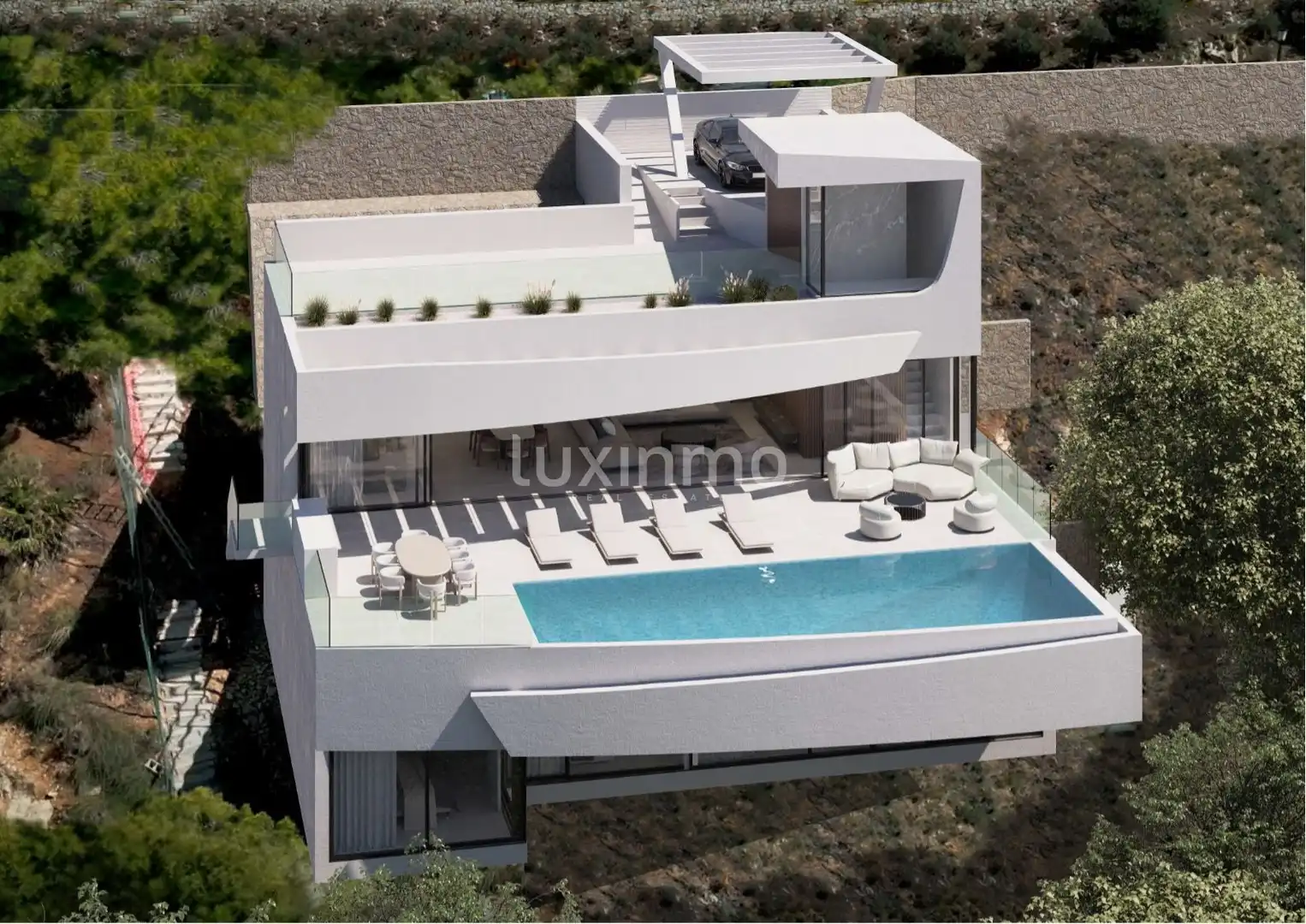 Außenansicht von Haus oder Chalet zum Verkauf in Altea mit Klimaanlage, Heizung und Terrasse
