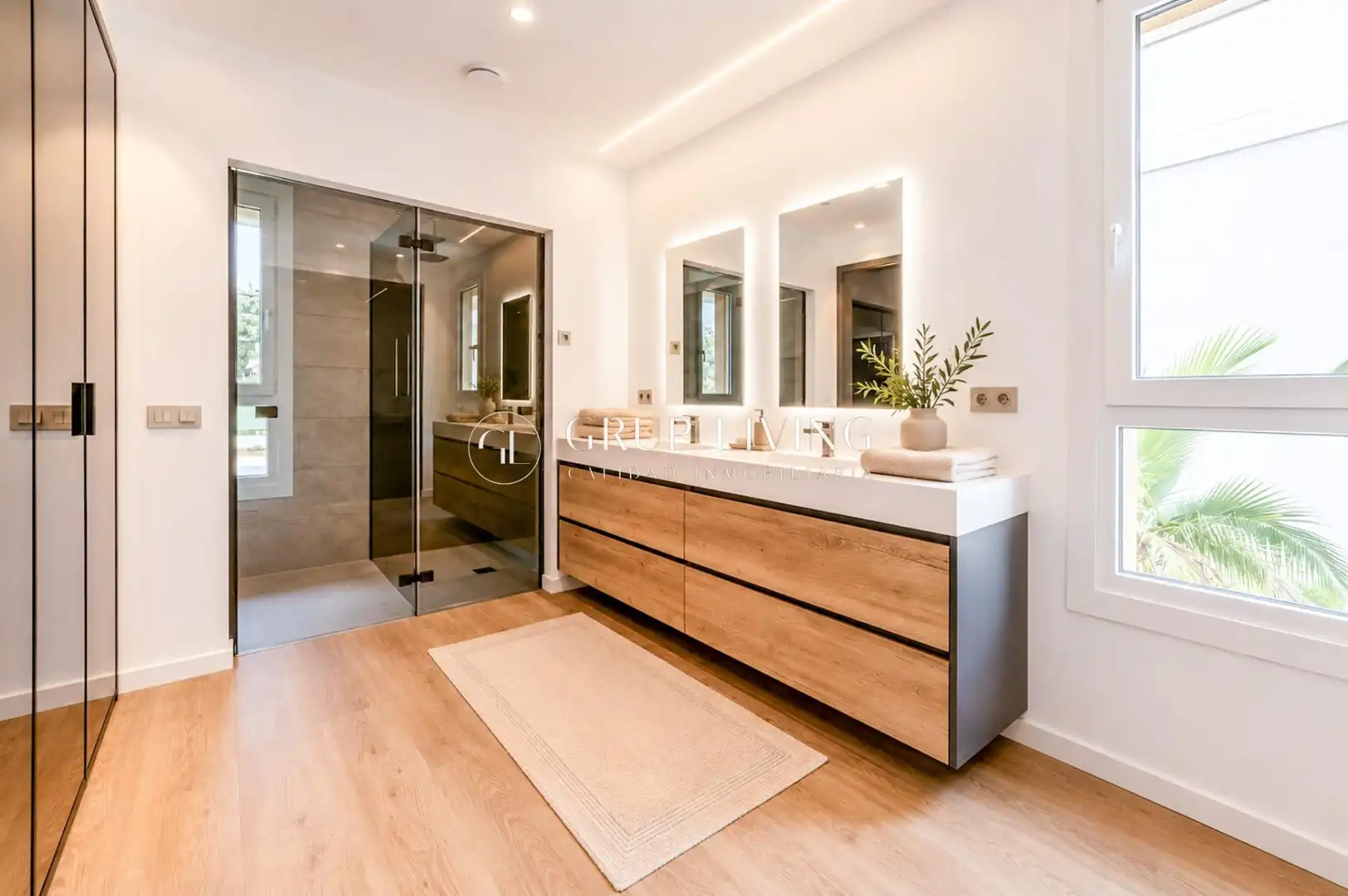 Badezimmer von Haus oder Chalet zur Miete in Sitges mit Klimaanlage, Heizung und Privatgarten
