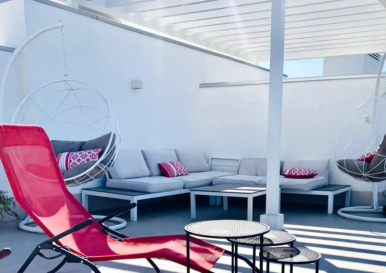 Terrace of Attic for rent in Estepona  with Air Conditioner, Heating and Private garden