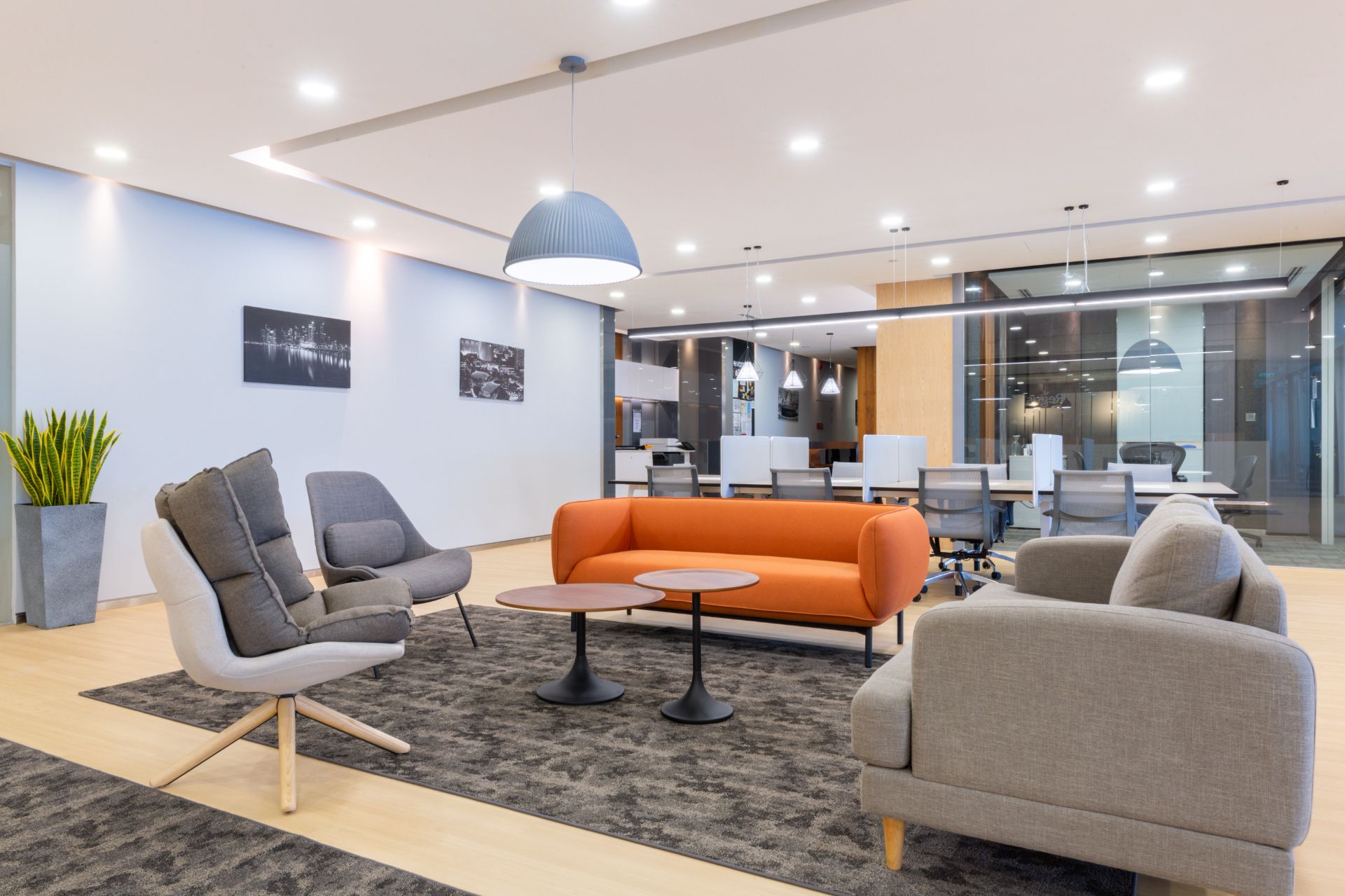Living room of Office to rent in  Valencia Capital  with Air Conditioner, Heating and Furnished