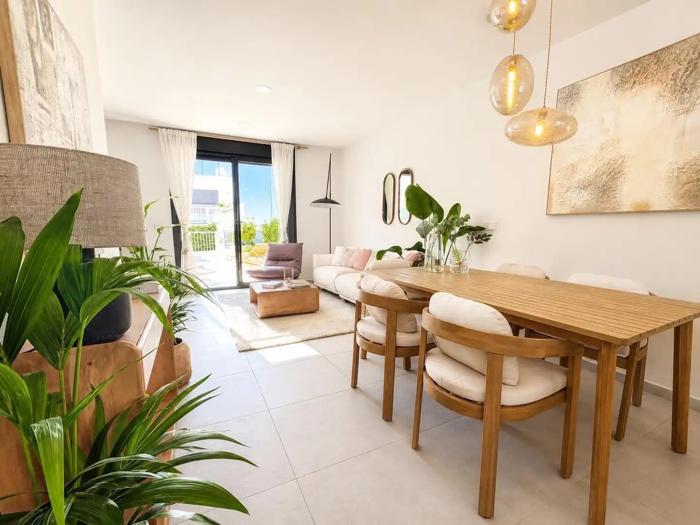 Sala de estar de Casa adosada en venta en Murcia con Aire acondicionado, Calefacción y Jardín privado