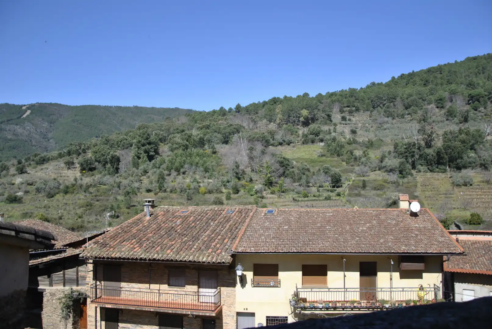 Vista exterior de Finca rústica en venda en Robledillo de Gata amb Aire condicionat, Calefacció i Jardí privat