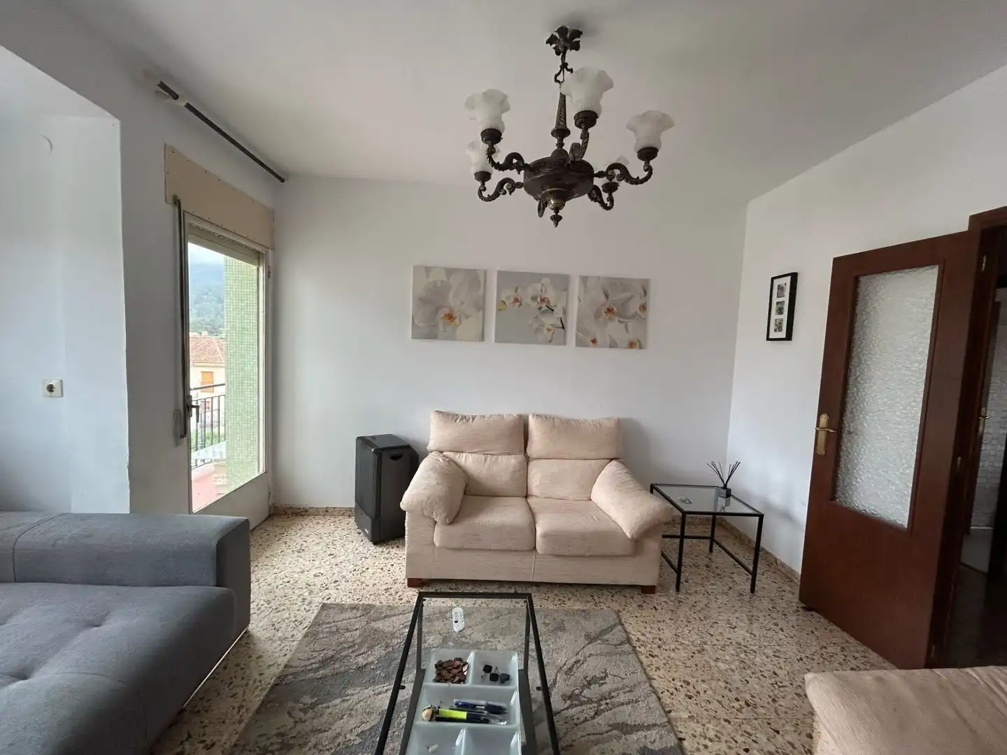 Living room of Flat for sale in Parcent  with Furnished and Balcony