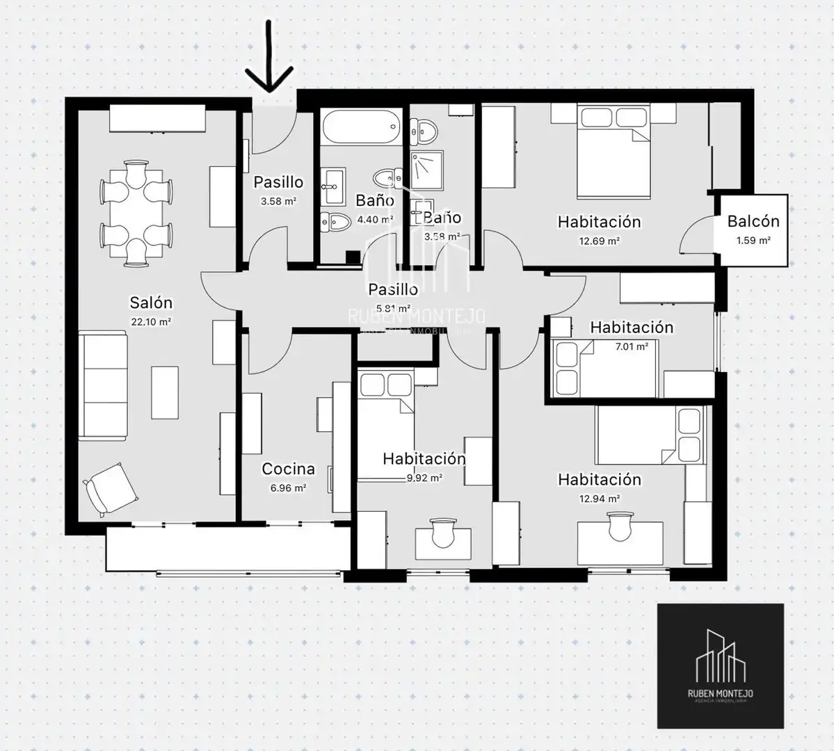 Appartement avec terrasse à louer à de Villamayor, imagen 2
