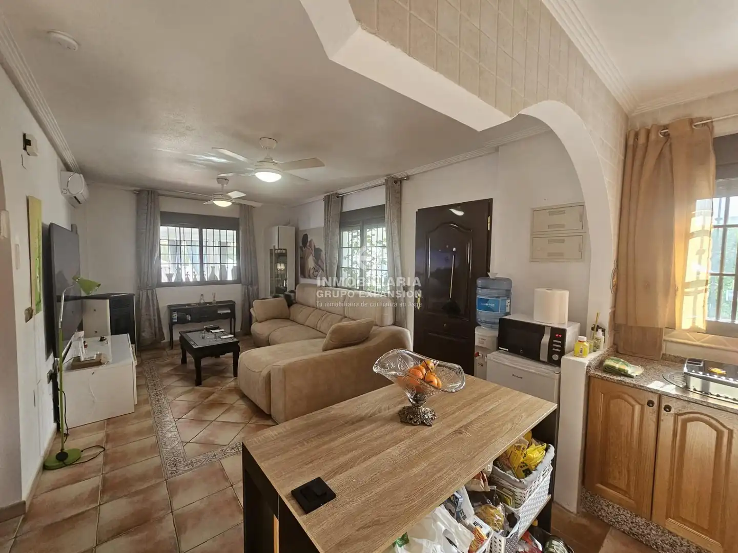 Sala de estar de Casa o chalet en venta en Hondón de las Nieves / El Fondó de les Neus con Aire acondicionado, Calefacción y Jardín privado
