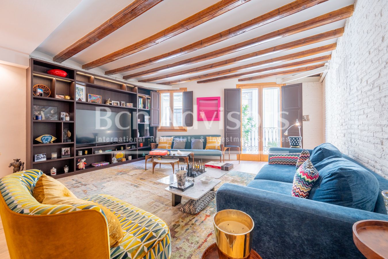 Sala d'estar de Apartament en venda en  Barcelona Capital amb Aire condicionat, Calefacció i Terrassa