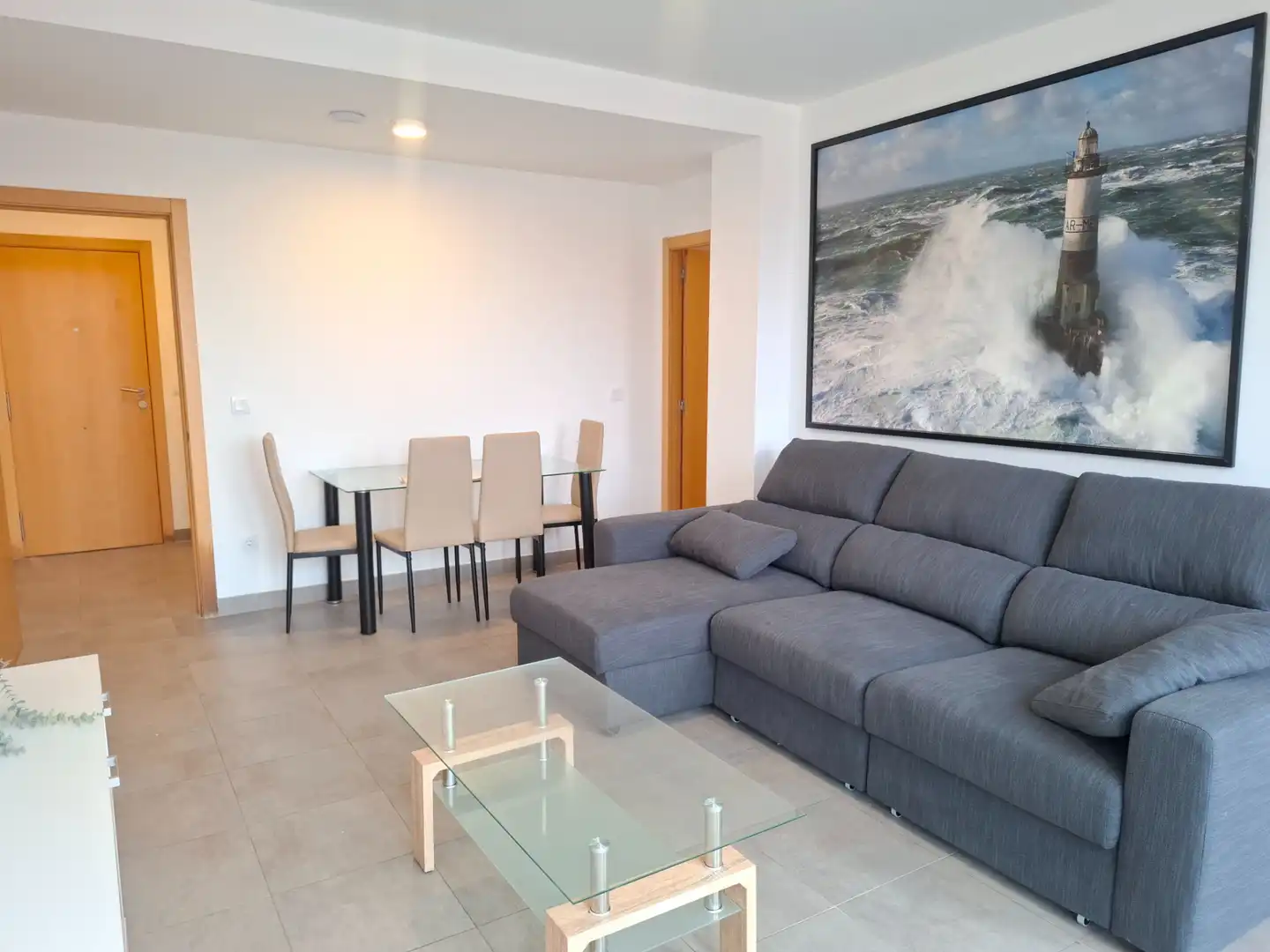 Sala de estar de Piso en venta en Viveiro con Terraza, Amueblado y Piscina comunitaria
